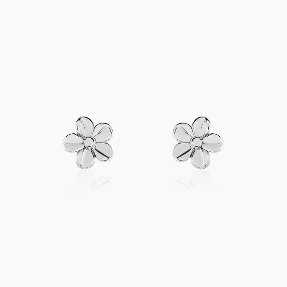 Boucles D'oreilles Puces Sulya Argent Blanc