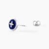 Boucles D'Oreilles Puces Talismania Argent Blanc Lapis Lazuli
