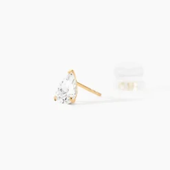 Boucles D'oreilles Puces Tierra Or Jaune Oxyde De Zirconium
