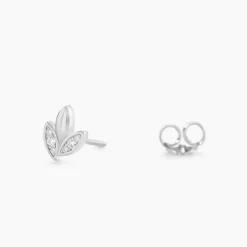 Boucles D'oreilles Puces Tihana Argent Blanc Oxyde De Zirconium