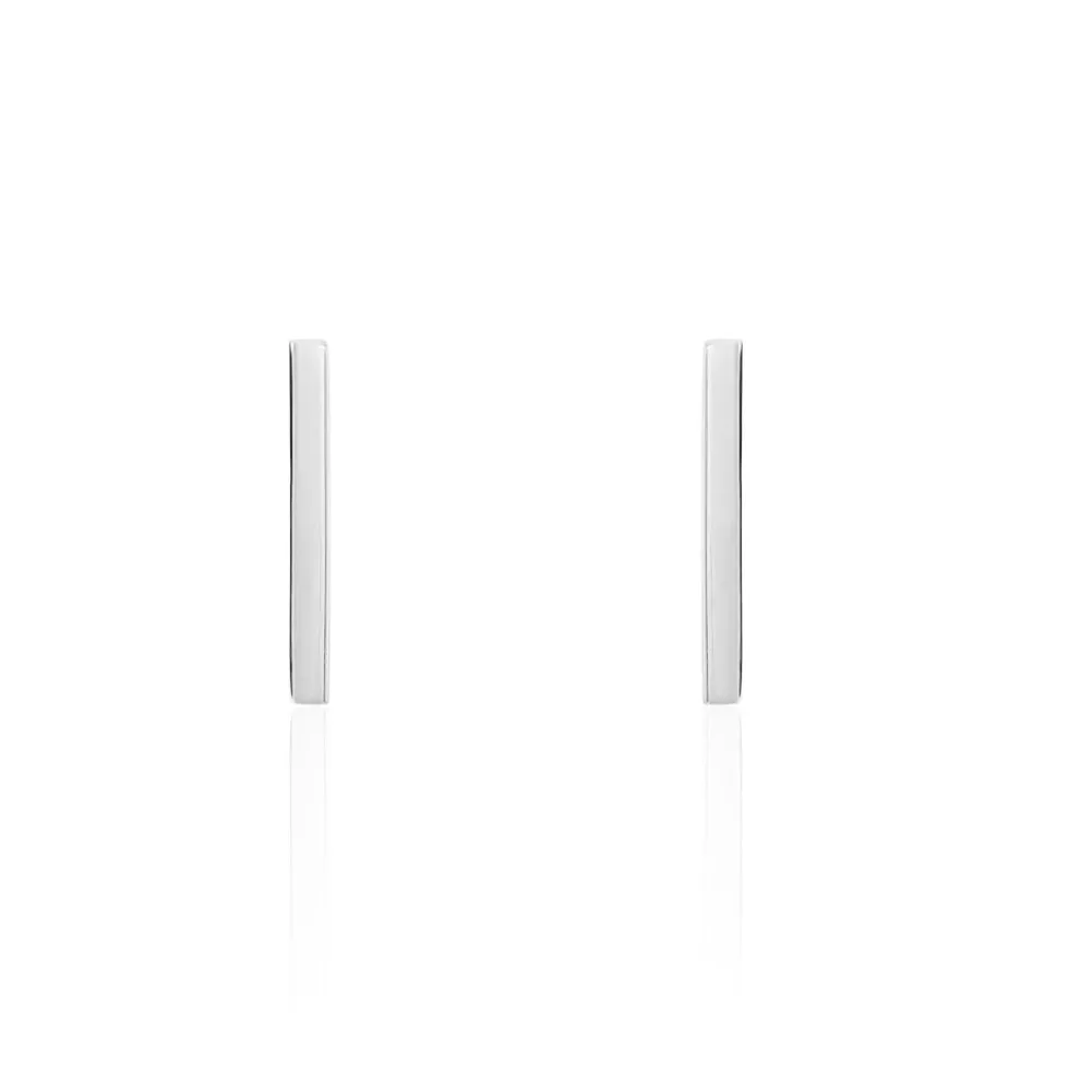 Boucles D'oreilles Puces Tullia Argent Blanc
