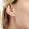 Boucles D'oreilles Puces Vaina Or Jaune Diamant