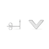 Boucles D'oreilles Puces Veroniica Argent Blanc