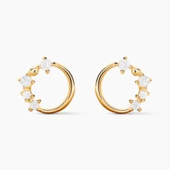 Boucles D'oreilles Puces Wenona Or Jaune Oxyde De Zirconium