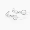 Boucles D'oreilles Puces Wynona Or Blanc Oxyde