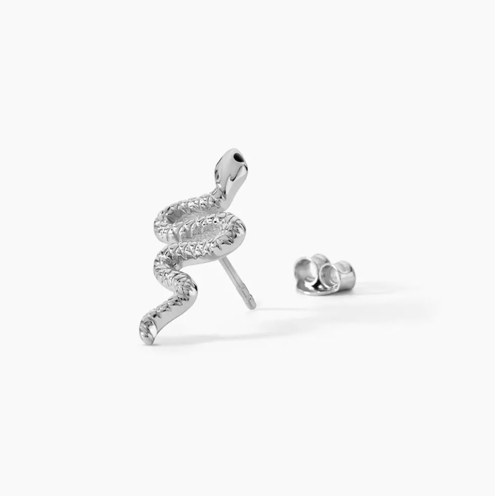 Boucles D'oreilles Puces Yoshie Argent Blanc