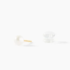 Boucles D'oreilles Suki Or Jaune Perle De Culture