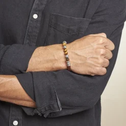 Bracelet Acier Blanc Abraham Pierre De Synthese
