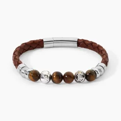Bracelet Acier Blanc Abraham Pierre De Synthese