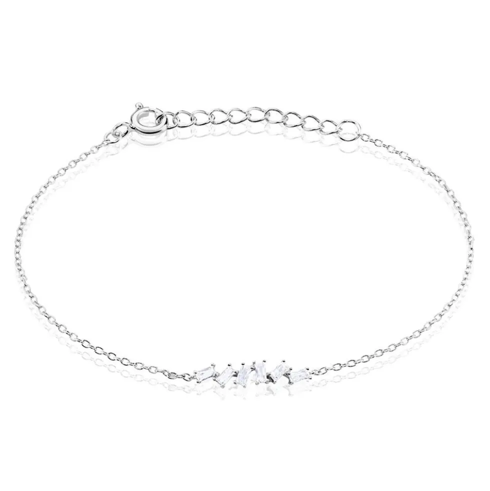 Bracelet Adonia Argent Blanc Oxyde De Zirconium