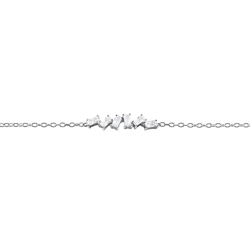 Bracelet Adonia Argent Blanc Oxyde De Zirconium