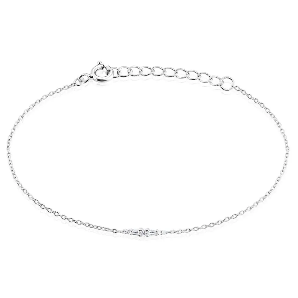 Bracelet Adriaan Argent Blanc Oxyde De Zirconium