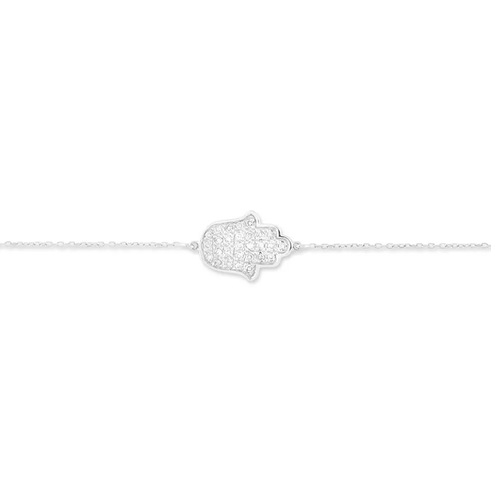 Bracelet Aicha Or Blanc Diamant