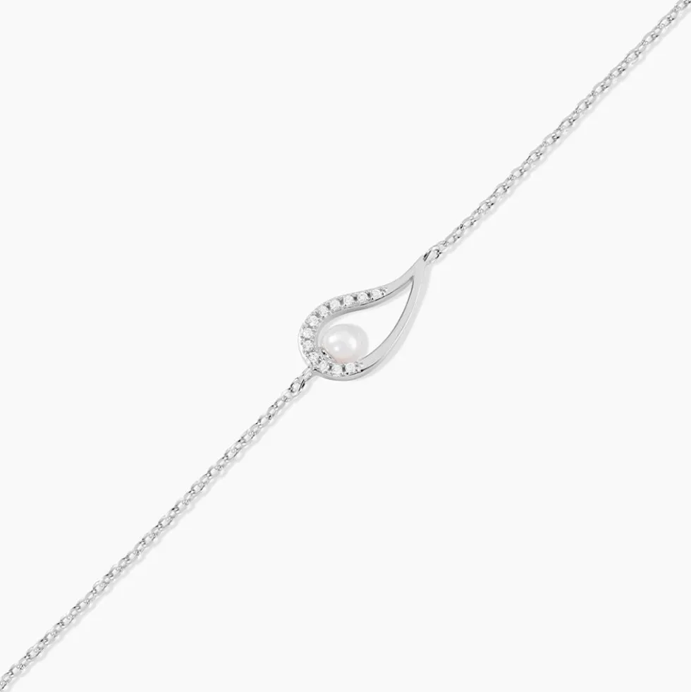 Bracelet Akiko Argent Blanc Perle De Culture Et Oxyde De Zirconium