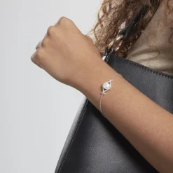 Bracelet Alessia Argent Blanc Perle De Culture Et Oxyde De Zirconium