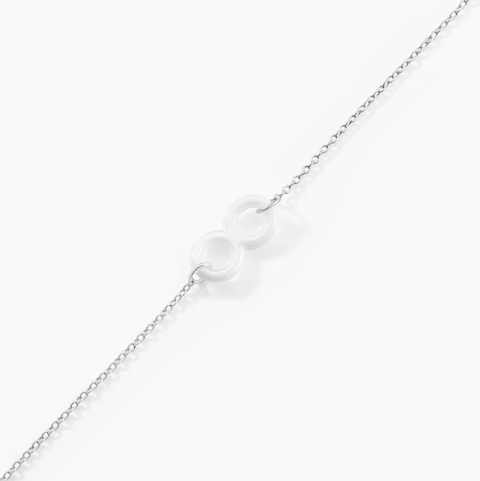 Bracelet Alicia Argent Blanc Céramique