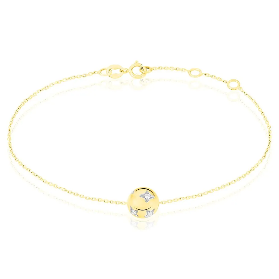 Bracelet Anahid Or Jaune Oxyde De Zirconium