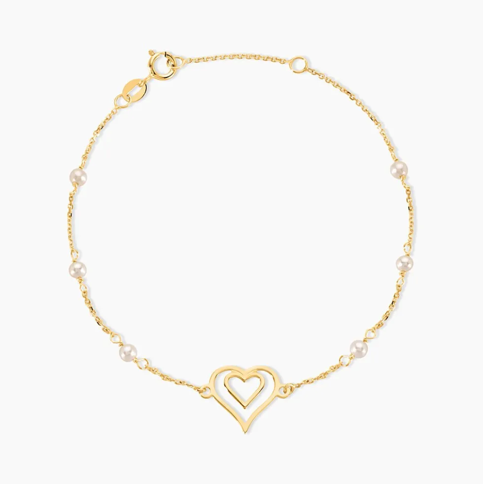 Bracelet Andrieu Or Jaune Perle De Culture