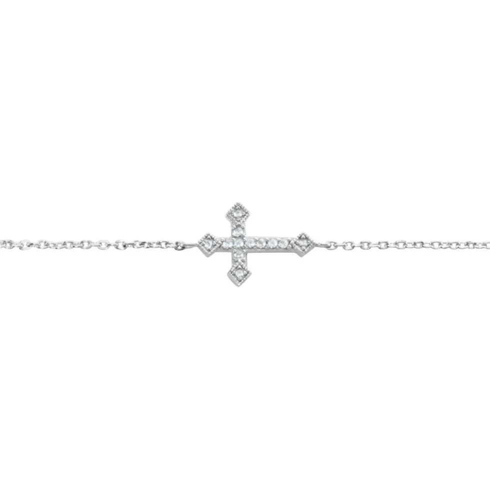 Bracelet Angel Argent Blanc Oxyde De Zirconium