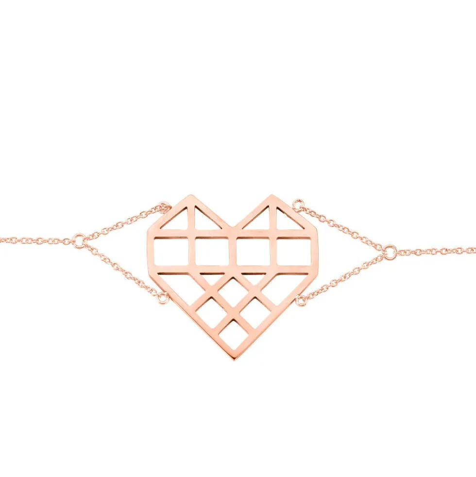 Bracelet Angeles Acier Rose