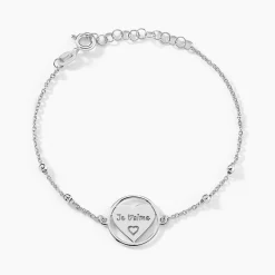 Bracelet Argent Blanc Akosua