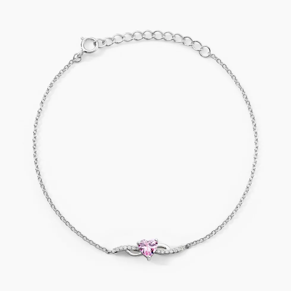 Bracelet Argent Blanc Avalon Oxyde De Zirconium