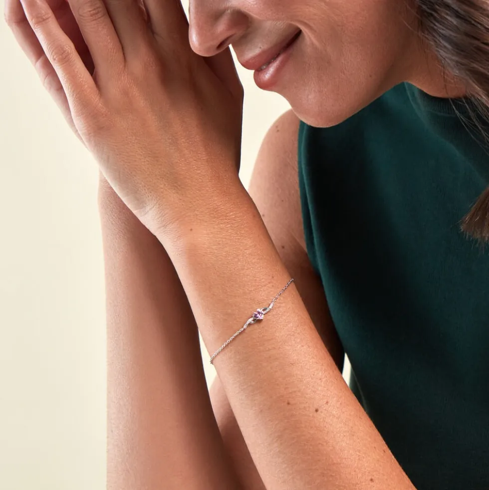 Bracelet Argent Blanc Avalon Oxyde De Zirconium