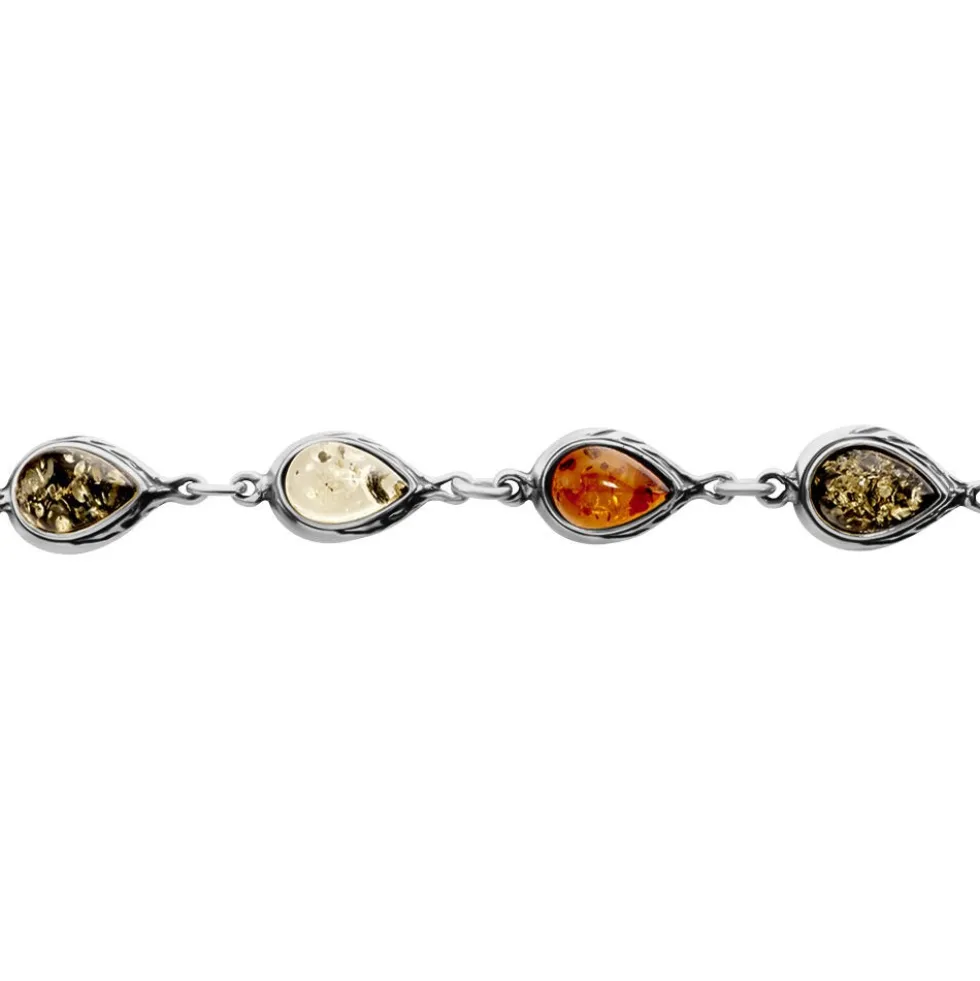 Bracelet Argent Blanc Fallone Ambres