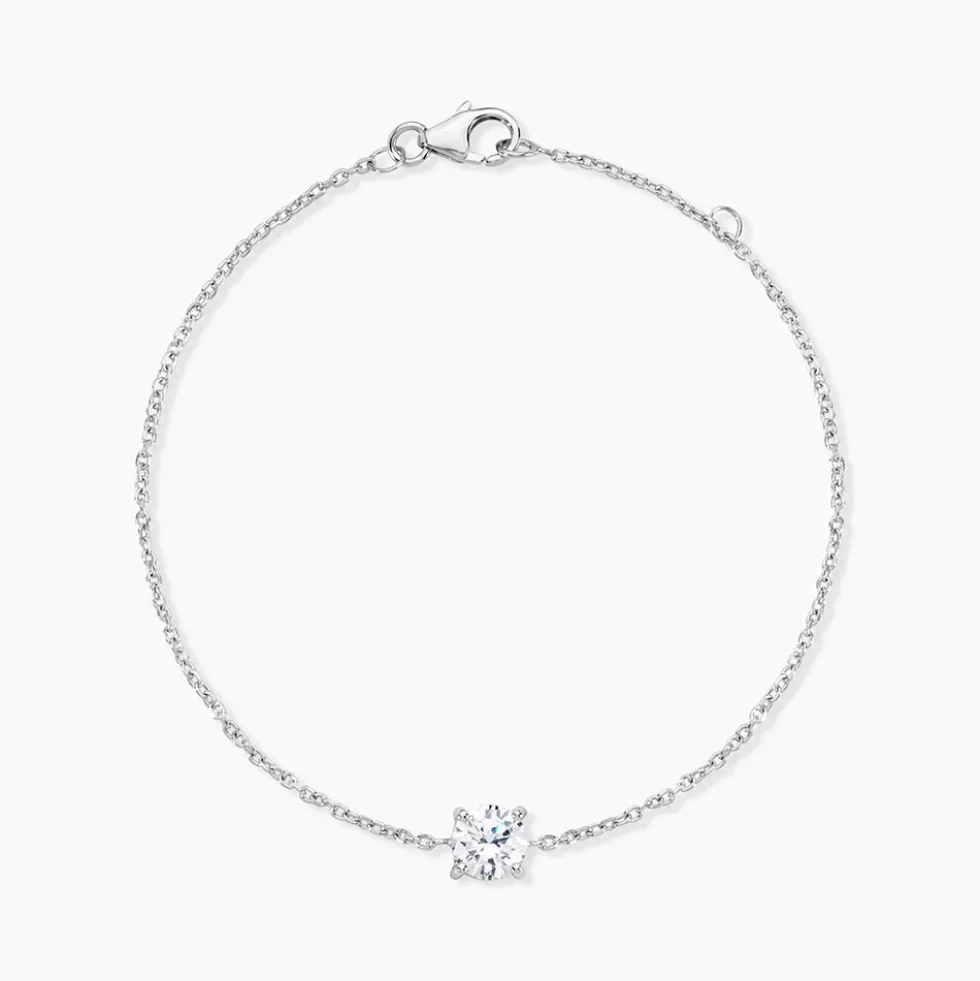 Bracelet Argent Blanc Lylwenn Oxyde De Zirconium
