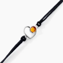 Bracelet Argent Blanc Mialy Ambre