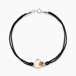 Bracelet Argent Blanc Mialy Ambre