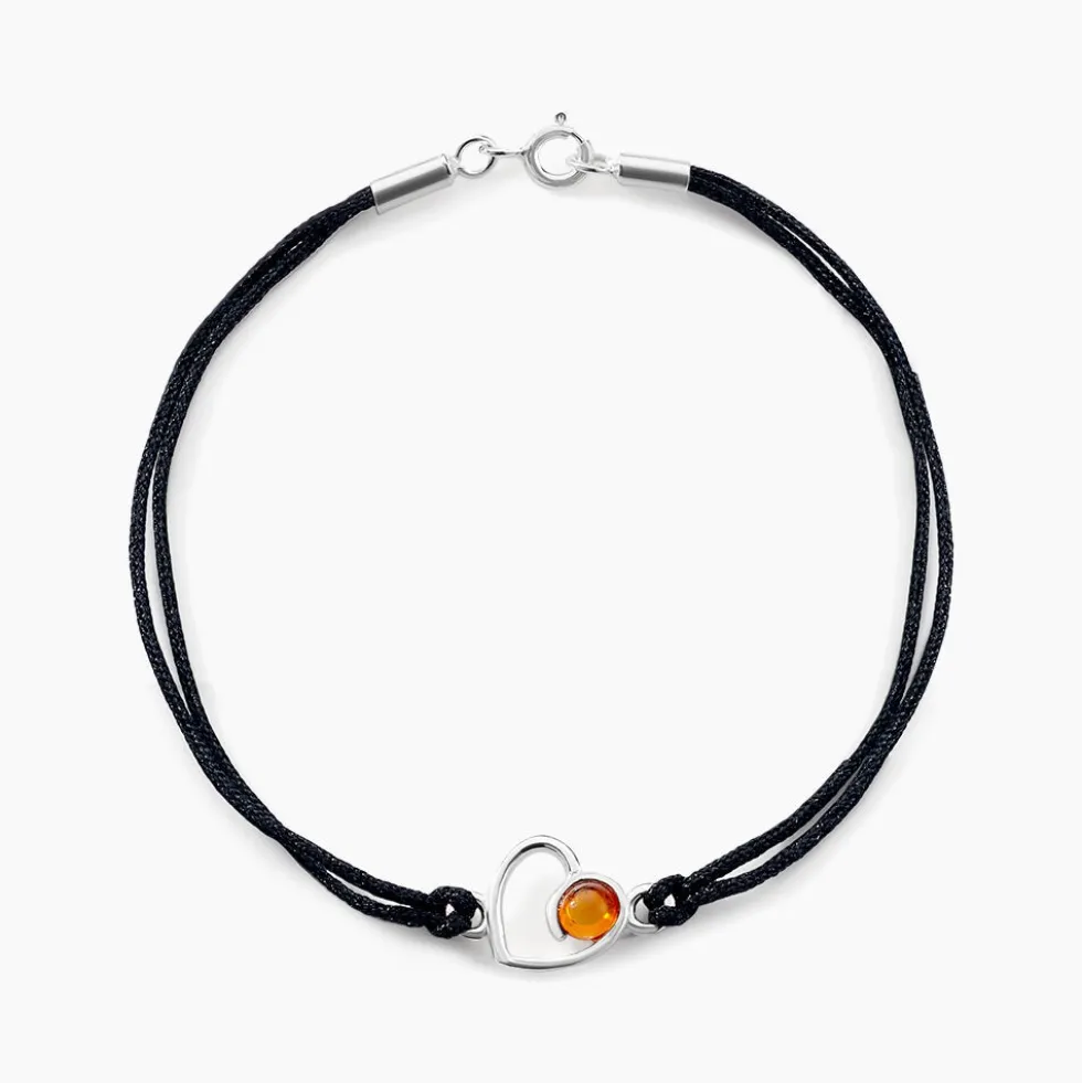 Bracelet Argent Blanc Mialy Ambre