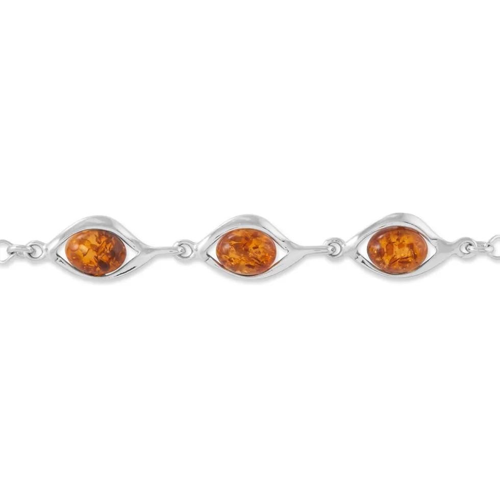 Bracelet Argent Blanc Mounyaae Ambre