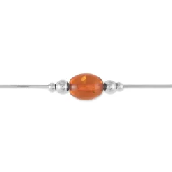 Bracelet Argent Blanc Safaa Ambre