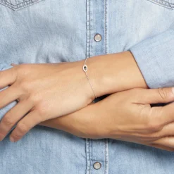 Bracelet Argent Blanc Shemsi Oxyde De Zirconium