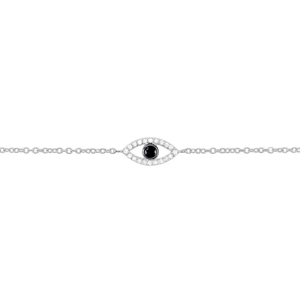 Bracelet Argent Blanc Shemsi Oxyde De Zirconium