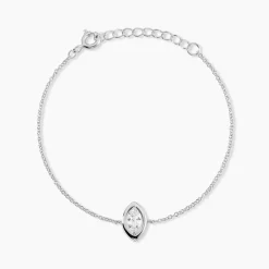Bracelet Arone Argent Blanc Oxyde De Zirconium