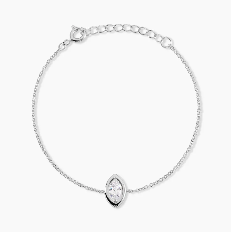 Bracelet Arone Argent Blanc Oxyde De Zirconium