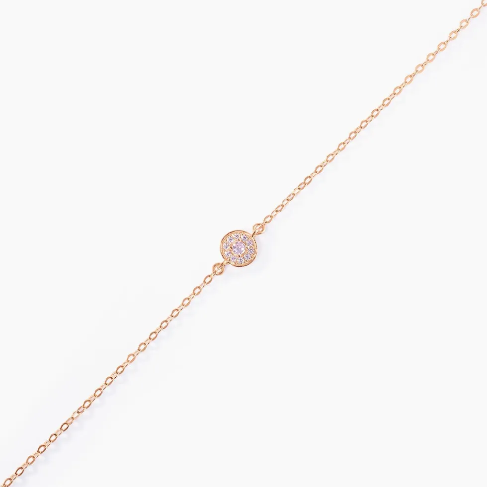 Bracelet Auxana Argent Rose Oxyde De Zirconium