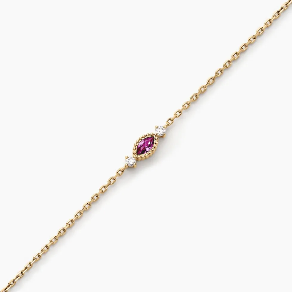 Bracelet Azel Plaqué Or Jaune Oxyde De Zirconium