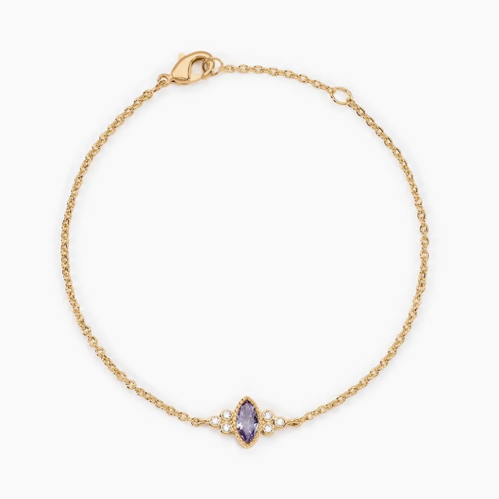 Bracelet Azel Plaque Or Jaune Oxyde De Zirconium
