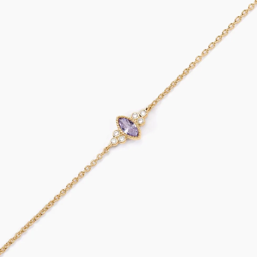 Bracelet Azel Plaque Or Jaune Oxyde De Zirconium