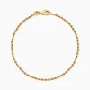 Bracelet Azelys Maille Corde Plaqué Or Jaune