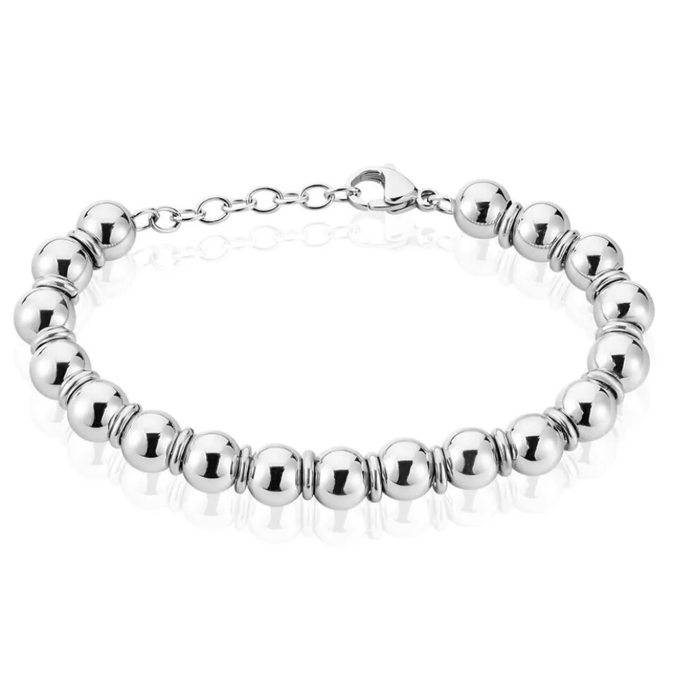 Bracelet Bilou Acier Blanc