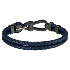 Bracelet Boss Ares Prime Cuir De Veau Bleu