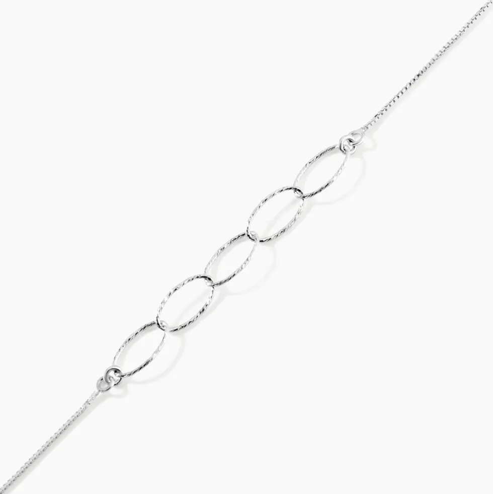 Bracelet Bulle Argent Blanc