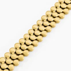 Bracelet Bulle Doree Acier Jaune