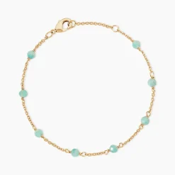 Bracelet Calliope Plaqué Or Doré Amazonite