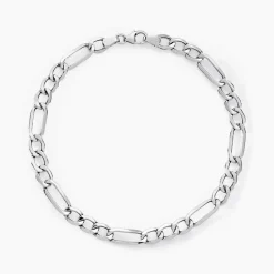 Bracelet Cameo Alternee 1/3 Or Blanc