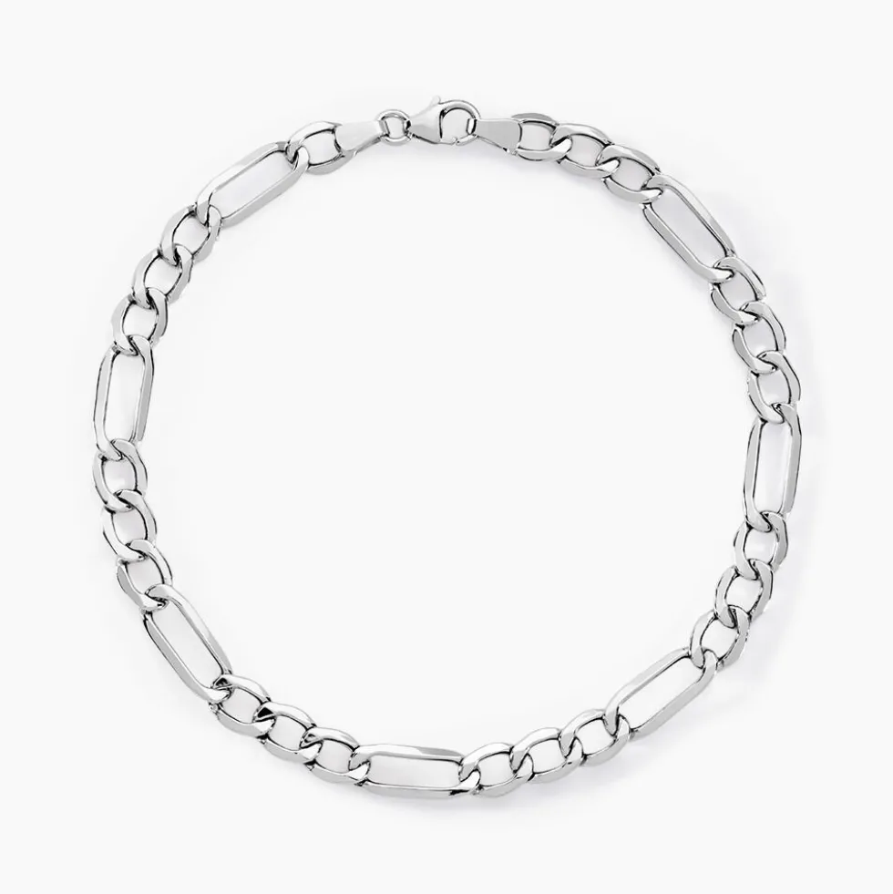 Bracelet Cameo Alternee 1/3 Or Blanc